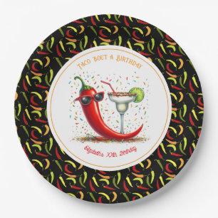 “Taco ’Bout a Birthday!” Chili-Pepper Fiesta Paper Plate