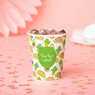 Taco 'Bout a Drink!  Taco Fiesta Southwest theme Paper Cups