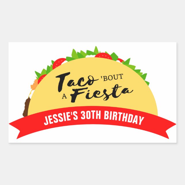 Taco 'Bout A Fiesta Sticker (Front)