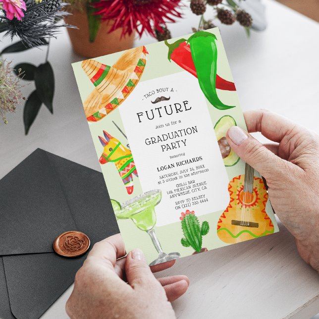 Taco bout a Future' Mexican Graduation Party Invitation (Creator Uploaded)