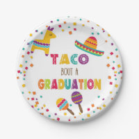 Taco Bout a Graduation Plate - White