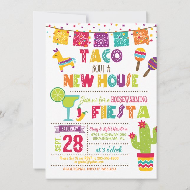 Taco Bout a New House Housewarming Invitation W (Front)