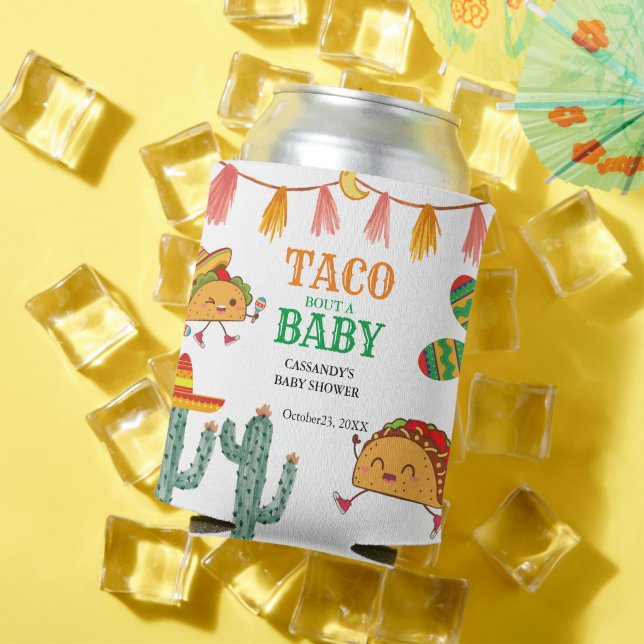 Taco bout Baby Mexican Baby Shower favours Can Cooler (In Situ Summer)