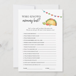 Taco bout Baby Shower game Invitation