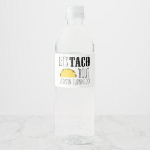 Taco 'Bout Birthday Party Water Bottle Label