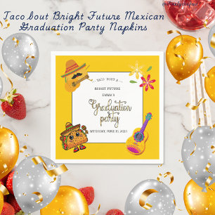 Taco bout Bright Future Mexican Graduation Party Napkin