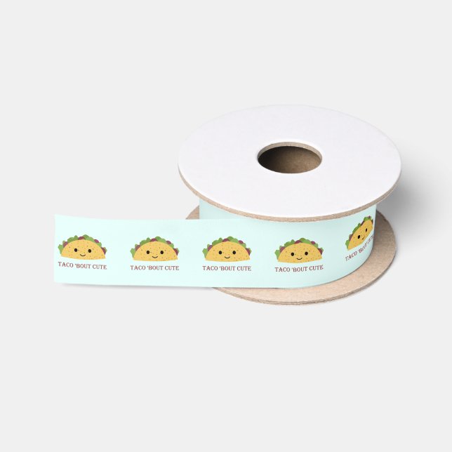 Taco Bout Cute Kawaii Taco Satin Ribbon (Spool)