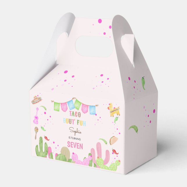 Taco bout fun fiesta mexican girl birthday favor box (Front Side)