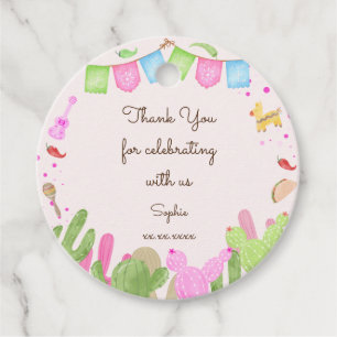 Taco bout fun fiesta mexican girl birthday favour tags