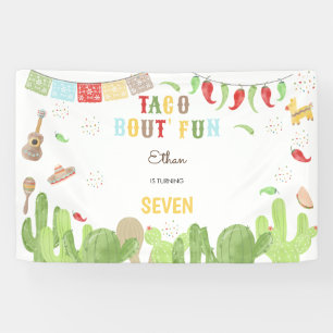 Taco bout' fun fiesta mexican kids birthday banner