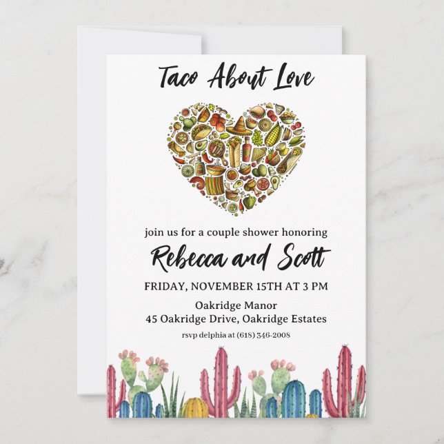 taco bout invitation à l'amour (Devant)