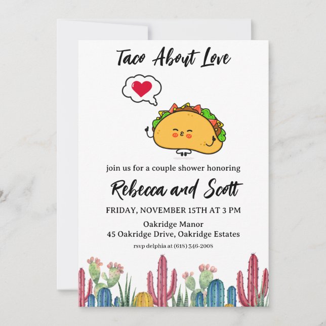 taco bout invitation à l'amour (Devant)