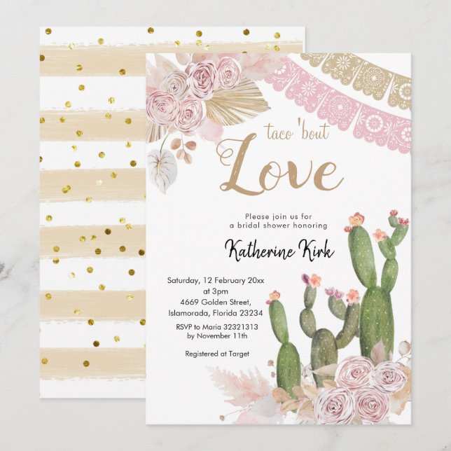 Taco bout Love Bridal Shower Invitation (Front/Back)
