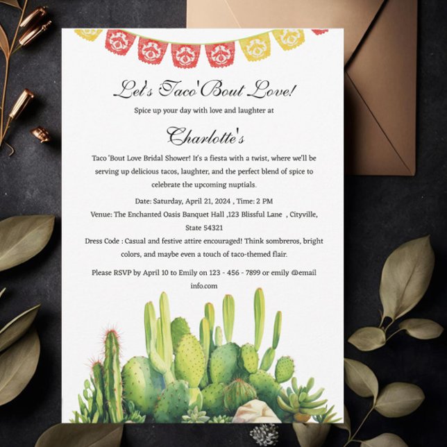 Taco Bout Love Bridal Shower Invitation (Creator Uploaded)