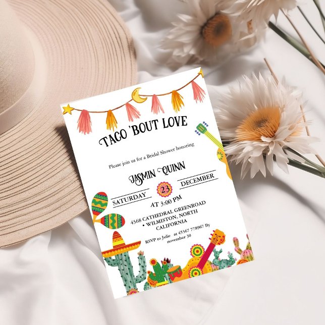 Taco 'Bout Love Cactus Bridal shower   Invitation (Creator Uploaded)