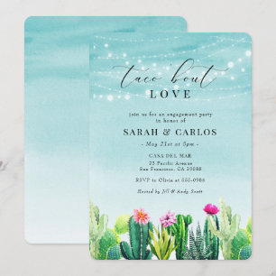 Taco 'Bout Love Cactus Fiesta Engagement Invitation