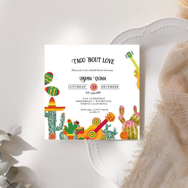Taco bout love couple shower wedding Invitations (Creator Uploaded)