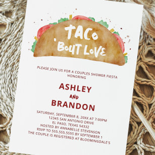 Taco 'Bout Love Couples Shower Fiesta Invitation Postcard