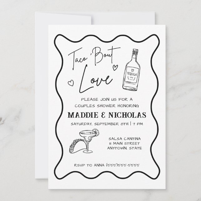 Taco 'Bout Love Couples Shower Invitation (Front)