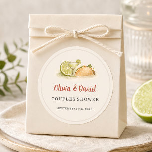 Taco Bout Love Fiesta Couples Shower Favour Classic Round Sticker