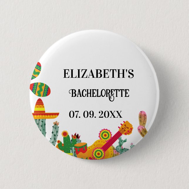 Taco bout love Final Fiesta Bachelorette Weekend  2 Inch Round Button (Front)