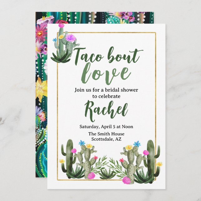 Taco Bout Love I Bridal Shower Invitation (Front/Back)