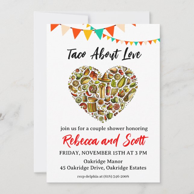 taco bout love invitations (Front)