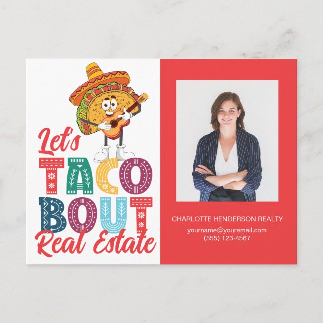  Taco Bout Real Estate Photo Marketing Postcard (Front)