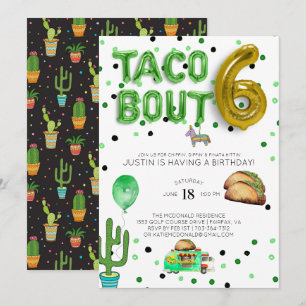 Taco Bout Six Invitation d'anniversaire pour six