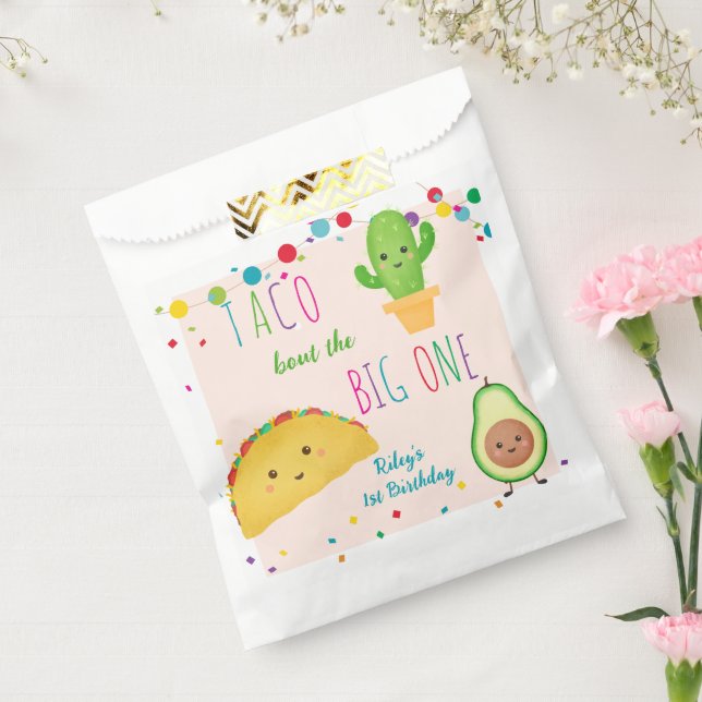 Taco bout the big one - fiesta theme birthday favour bag (Sealed)