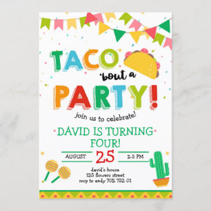 Taco 'bout the Party Boy Fiesta Birthday Invitation