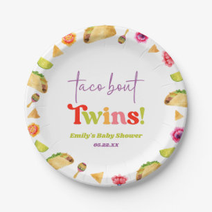 Taco Bout Twins! Fiesta Baby Shower Paper Plate