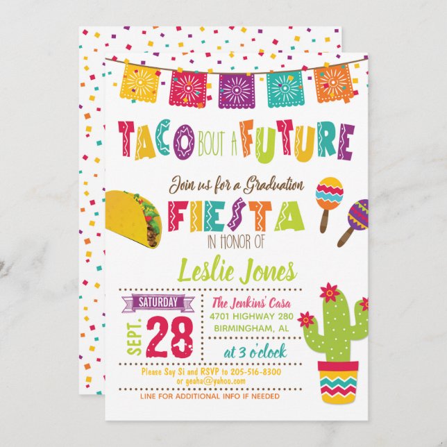 Taco Bout, une future invitation à un diplôme - WH (Devant / Derrière)