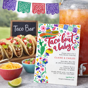 Taco 'Bout une invitation à une baby shower Vibran