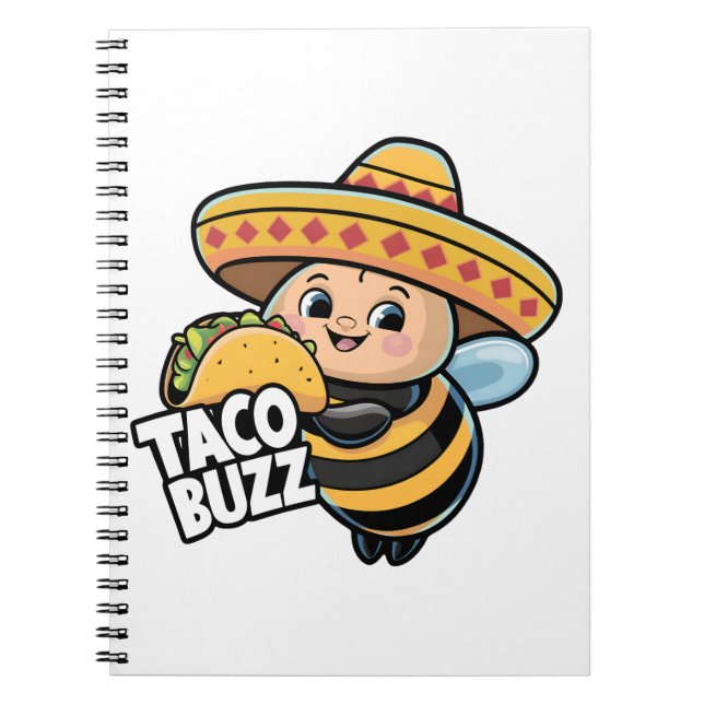 Taco Buzz Bumble Bee Notebook (Front)
