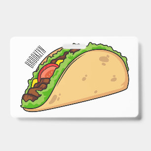 Taco cartoon illustration badge