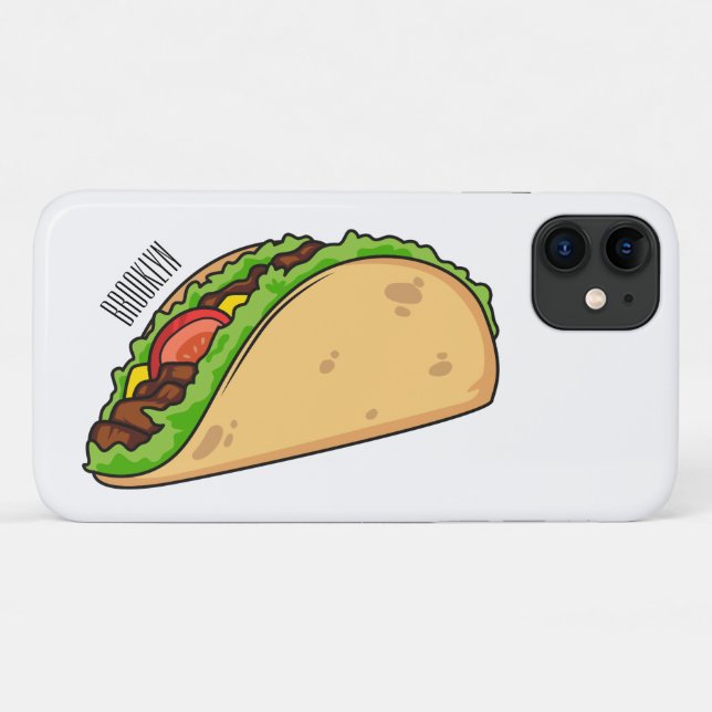 Taco cartoon illustration  Case-Mate iPhone case (Back (Horizontal))