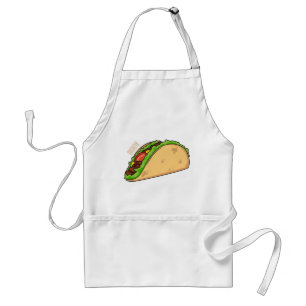Taco cartoon illustration standard apron
