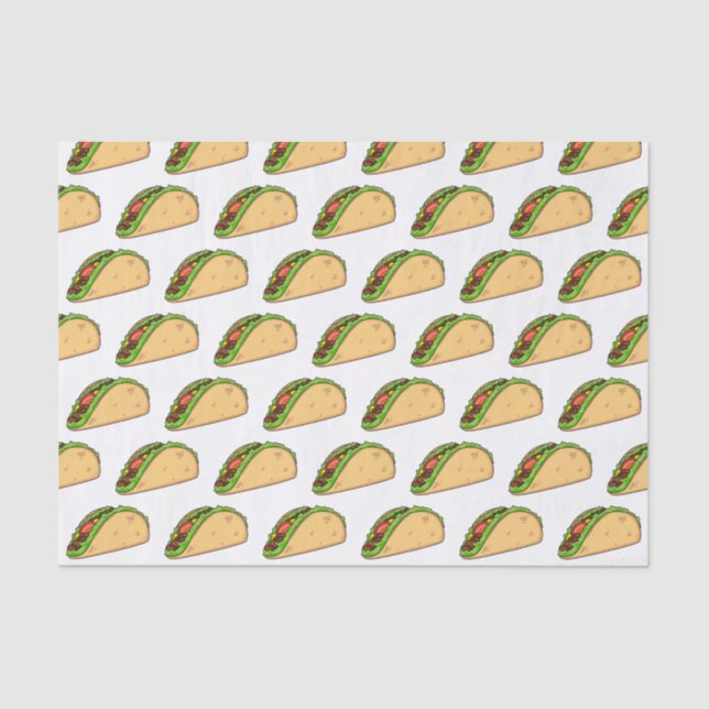 Taco cartoon illustration tissue paper (Front)