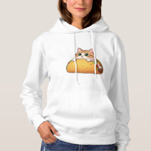 Taco Cat Cute Kitty in a Taco Purrfectly Tasty Hoodie