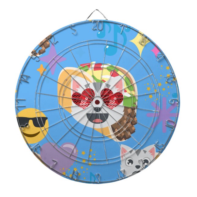 taco cat emoji dartboard (Front)