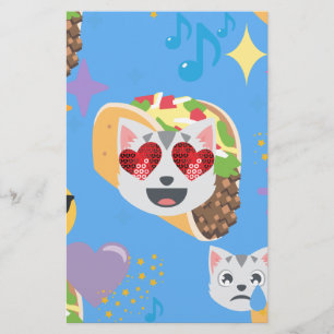 taco cat emoji stationery