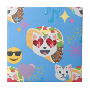 taco cat emoji tile