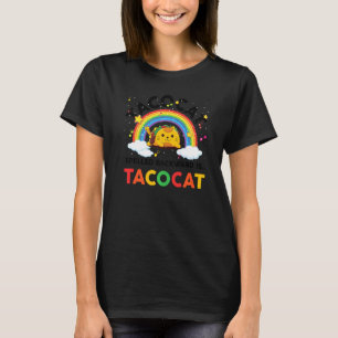 Taco Cat Rainbow Kids Boy Spelled Backward Is Taco T-Shirt