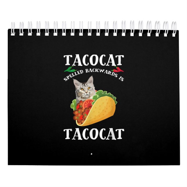 Taco & Cat  - Tacocat Spelled Backward Is Tacocat Calendar (Cover)