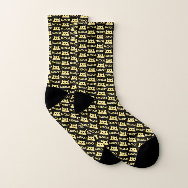 Taco Cat WT Black Socks (Pair)