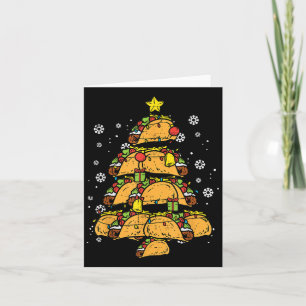 Taco Christmas Tree Xmas Mexican Food  Card