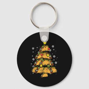 Taco Christmas Tree Xmas Mexican Food  Keychain