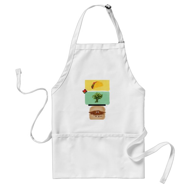 Taco + Cilantro = 💩 (Funny Anti-Cilantro Design) Standard Apron (Front)