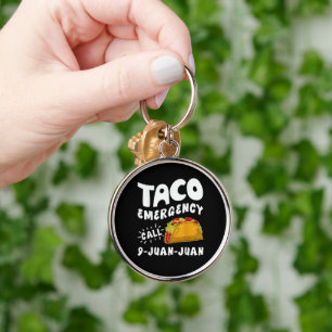 Taco Emergency Call 9 Keychain